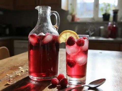 Malinový sirup — leto vo fľaši