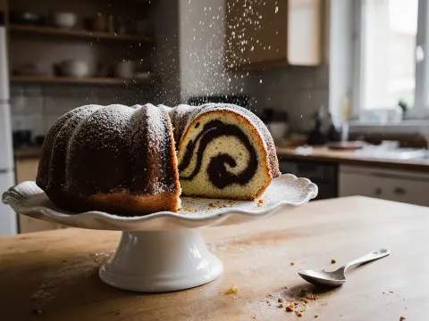 Mramorová bábovka ako od starkej — vláčna aj na tretí deň