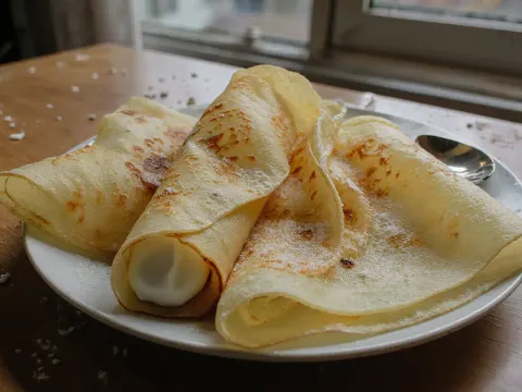 Palacsinta — maďarské palacinky s tvarohom