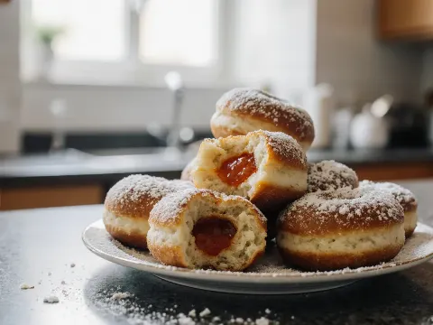 Kysnuté šišky s džemom — nadýchané ako z cukrárne