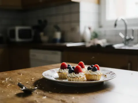 Tartaletky s vanilkovým krémom a ovocím