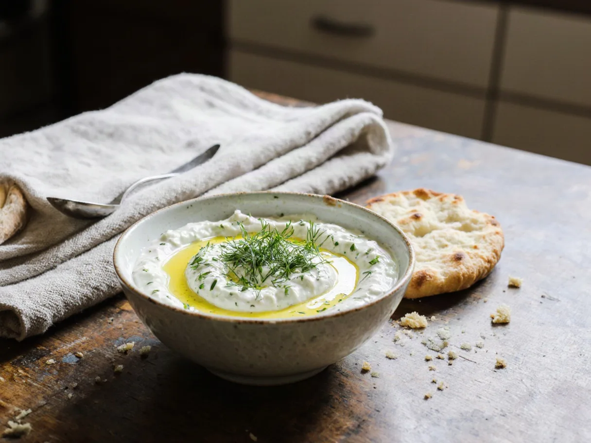 Tzatziki — grécky jogurtový dip, ktorý nie je vodnatý